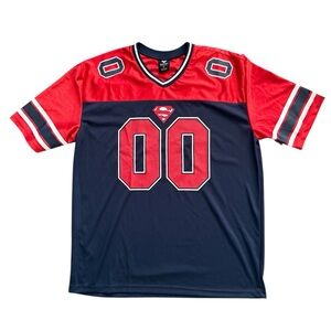 DC Comics Navy and Red Superman 00 Jersey